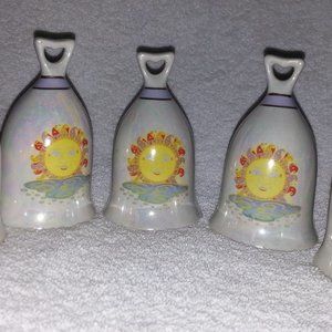 Ceramic Bell Ornament PSun By Mia Souv, Inc  Vtg